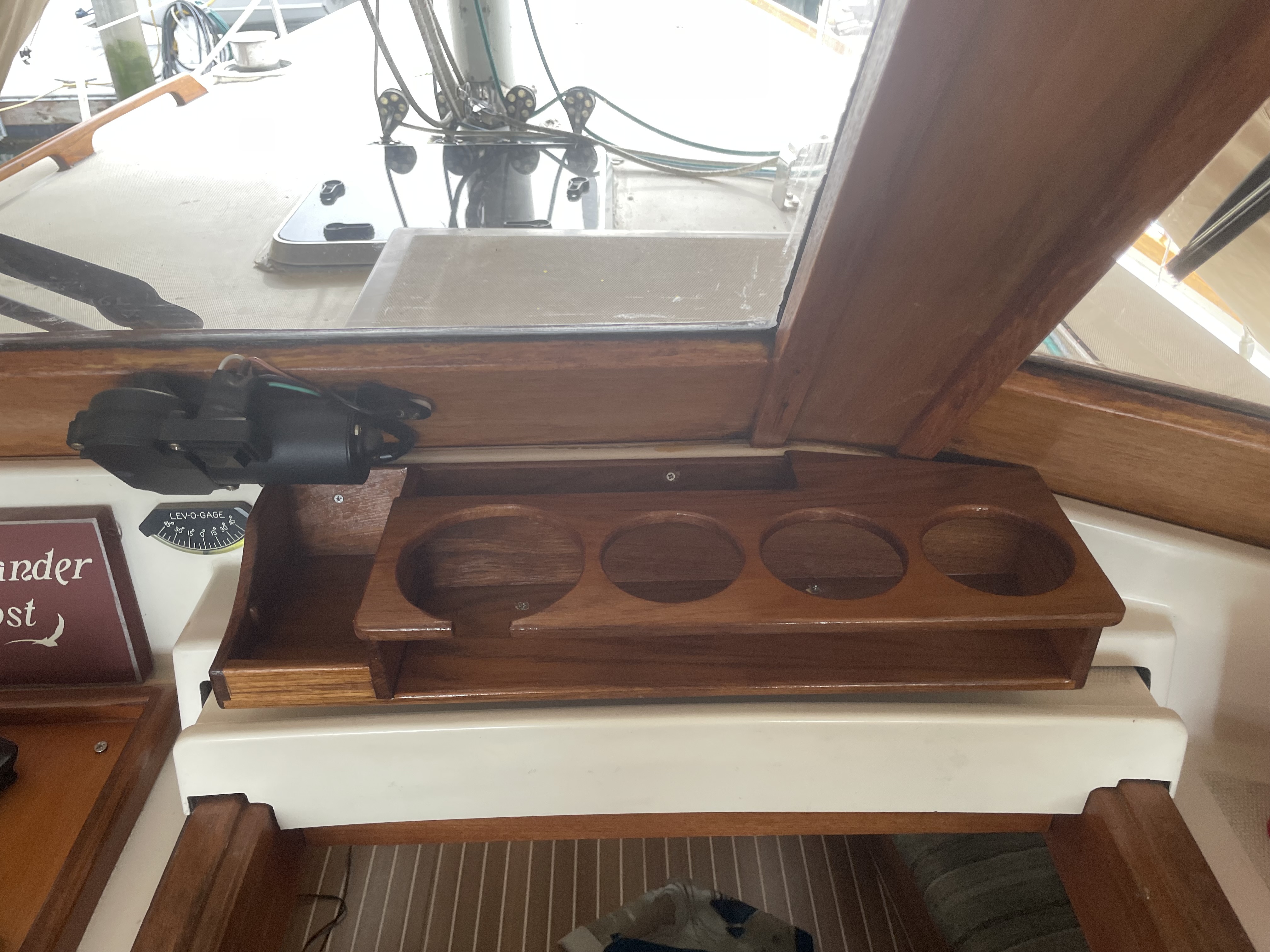 Teak cupholder