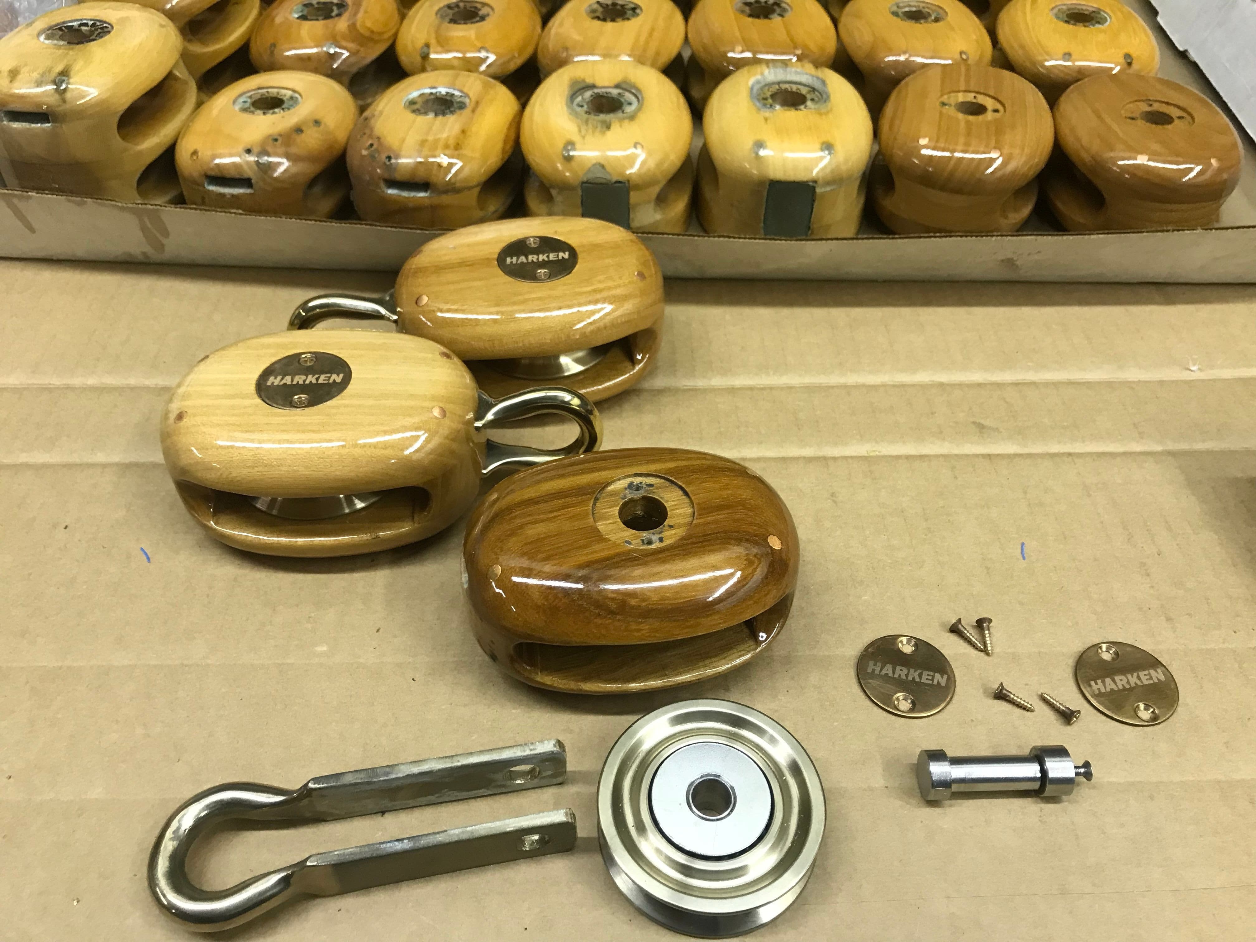 Refinishing woodshell blocks