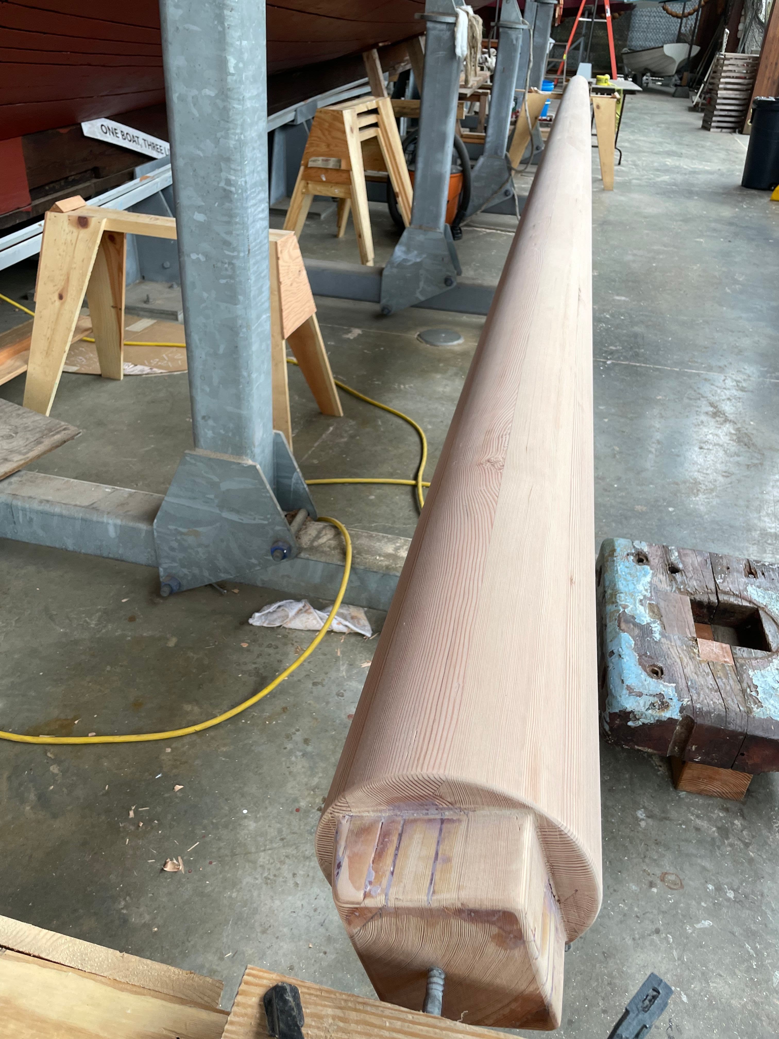 Mast sanded